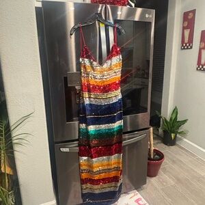 Alice + Olivia Multicolor Sequin Dress